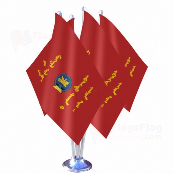 Mongolian Armed Forces Quadruple Table Flag
