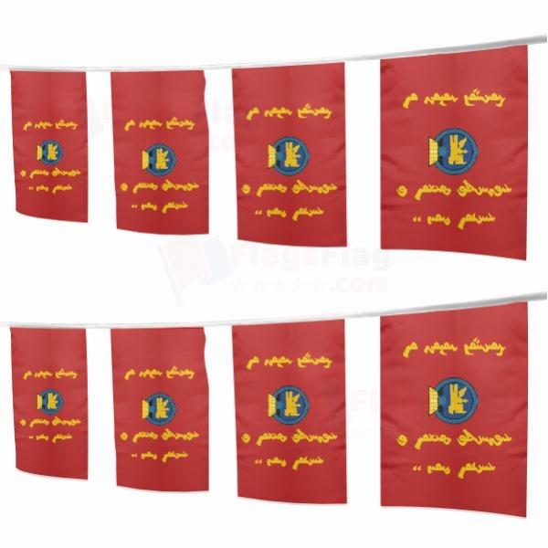 Mongolian Armed Forces Square String Flags