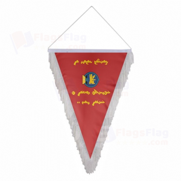 Mongolian Armed Forces Triangle Fringed Streamers