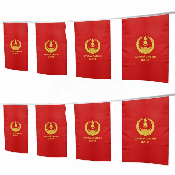 Mongolian Ground Force Square String Flags