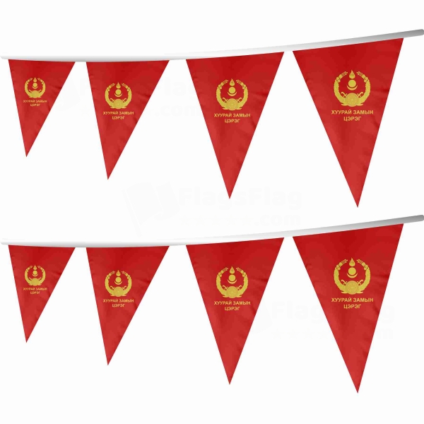 Mongolian Ground Force Stringed Triangle Flag