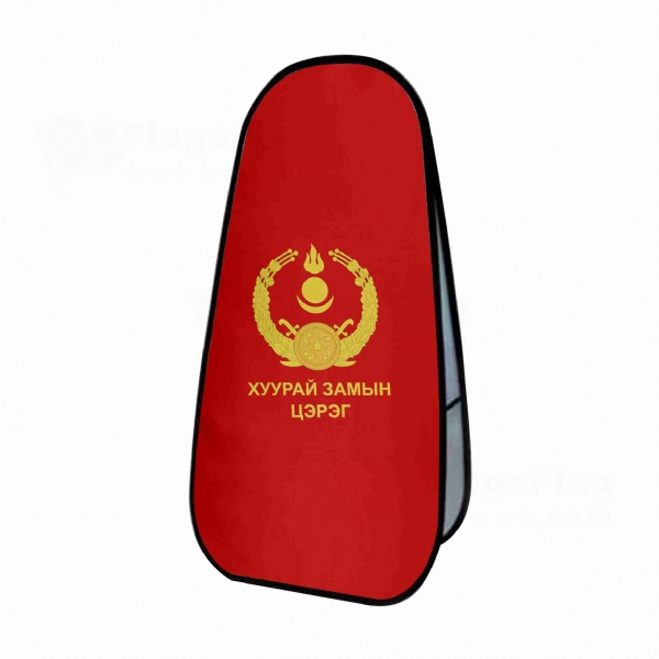 Mongolian Ground Force Vertical Cloth Banner Display Stands