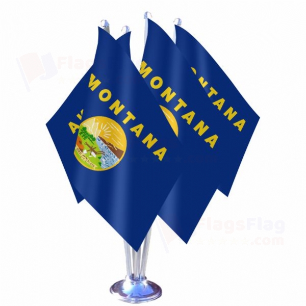 Montana Quadruple Table Flag