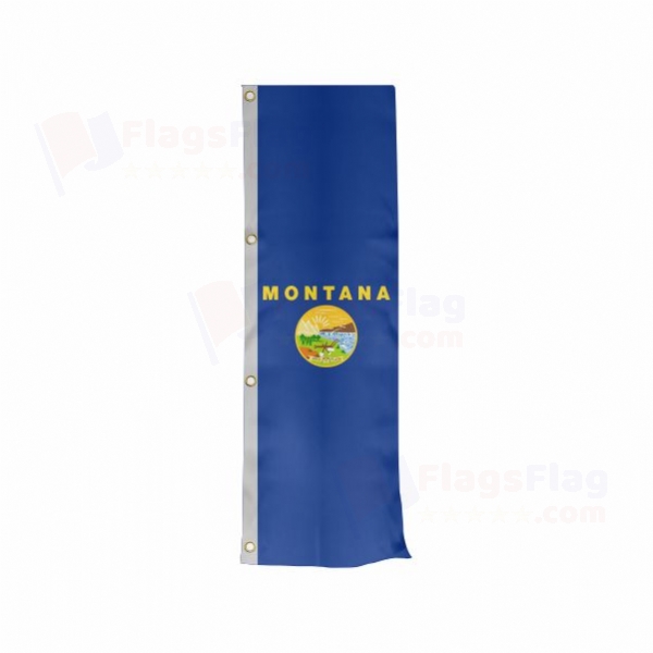 Montana Vertically Raised Flags