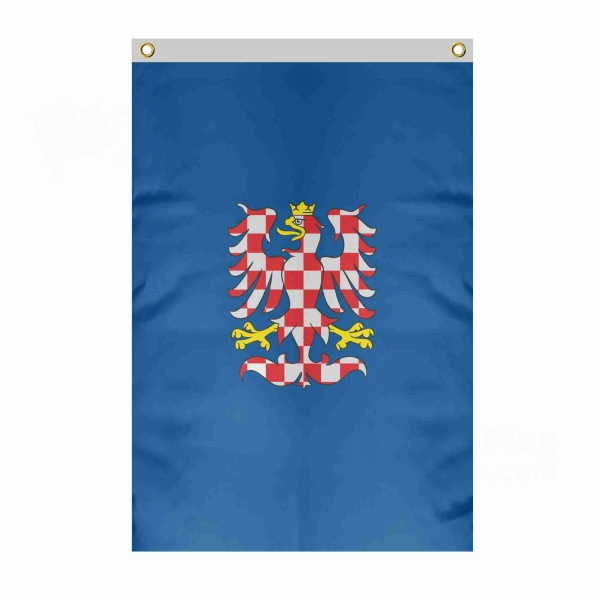 Moravia Large Size Flag Hanging on Building