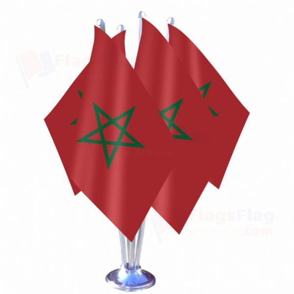 Morocco Quadruple Table Flag