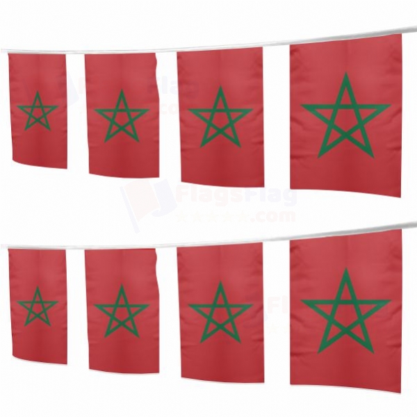 Morocco Square String Flags