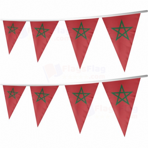 Morocco Stringed Triangle Flag