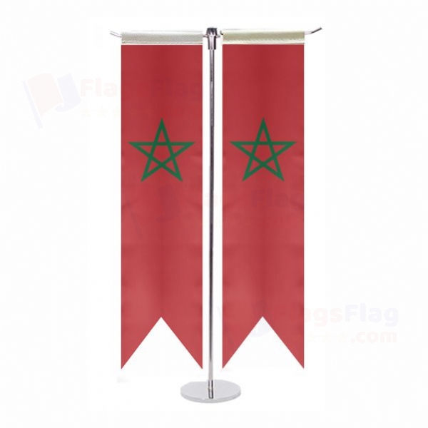 Morocco T Table Flag