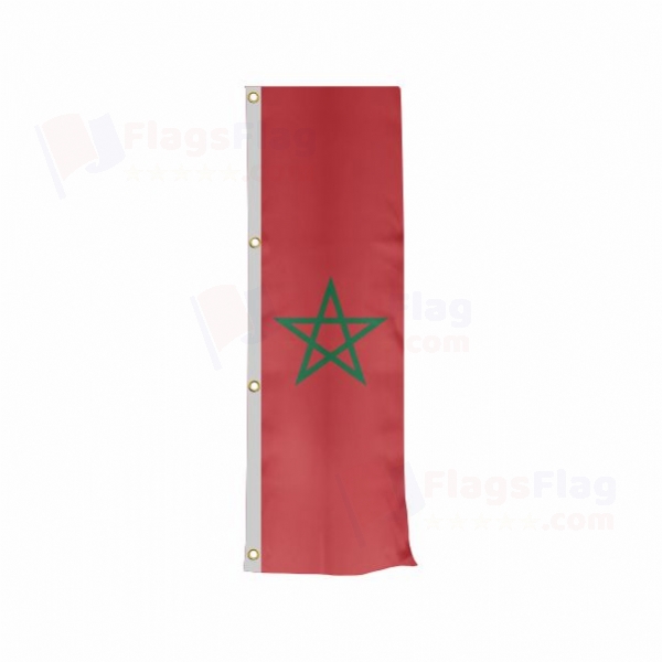 Morocco Vertically Raised Flags