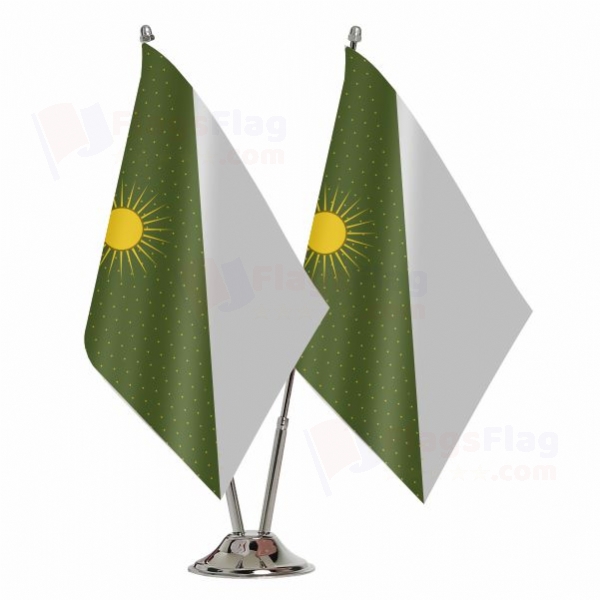 Mughal Empire 2 Table Flags
