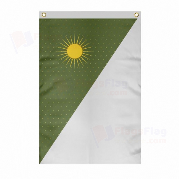 Mughal Empire Large Size Flag Hanging on Building