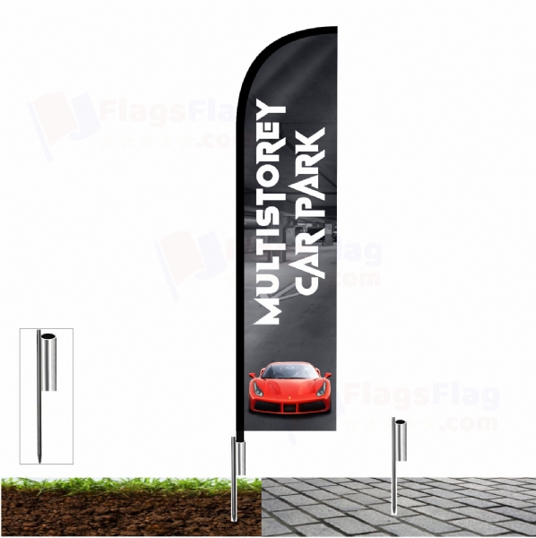 Multi Storey Car Park Shop Front Flags