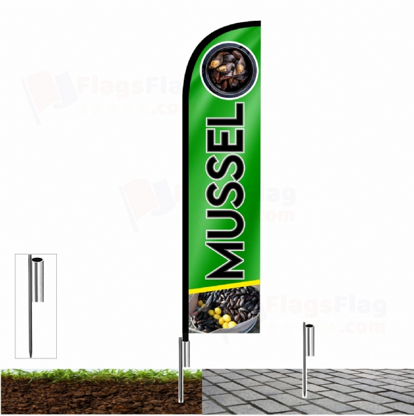 Mussel Fishing Rod Flag