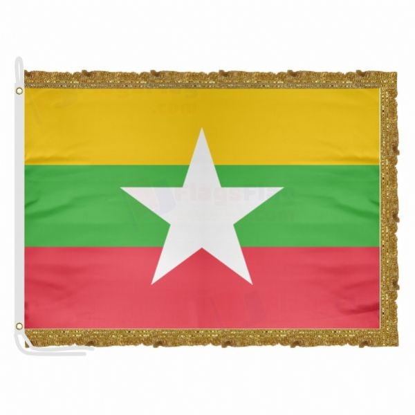 Myanmar Satin Office Flag
