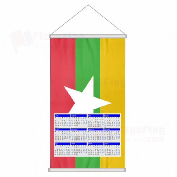 Myanmar Woven Fabric Digital Printing Calendar
