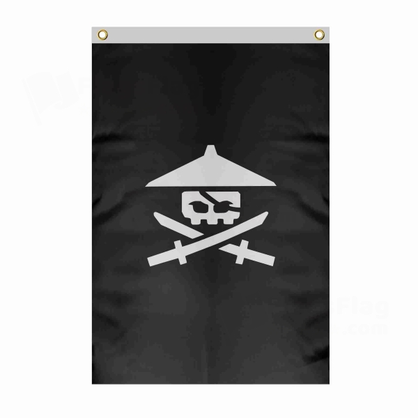 Nadakhans Jolly Roger Large Size Flag Hanging on Building