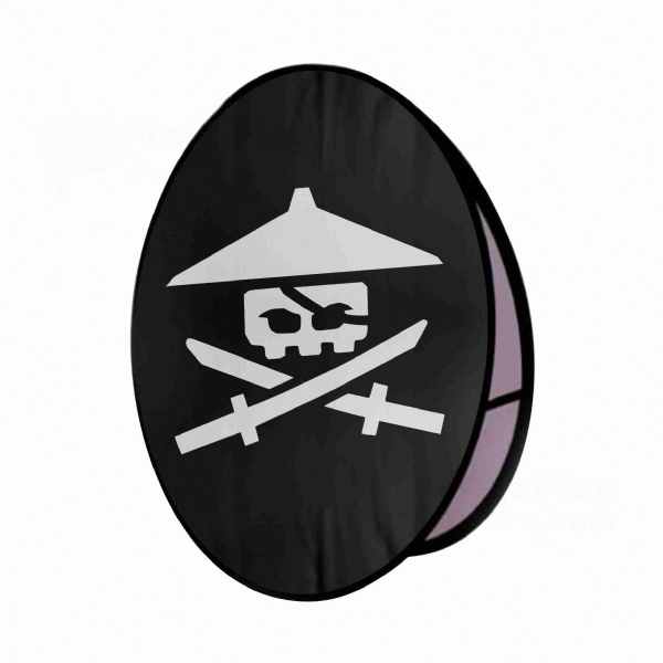 Nadakhans Jolly Roger Round Cloth Banner Display Stands