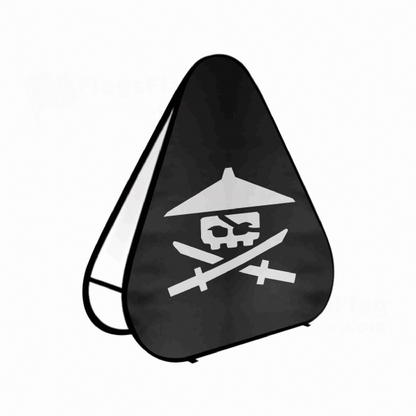 Nadakhans Jolly Roger Triangle Fabric Banner Display Stands