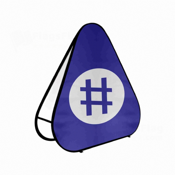 Nation Of Celestial Space Triangle Fabric Banner Display Stands