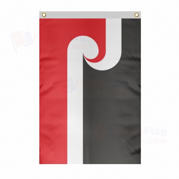 National Maori Large Size Flag Hanging on Building
