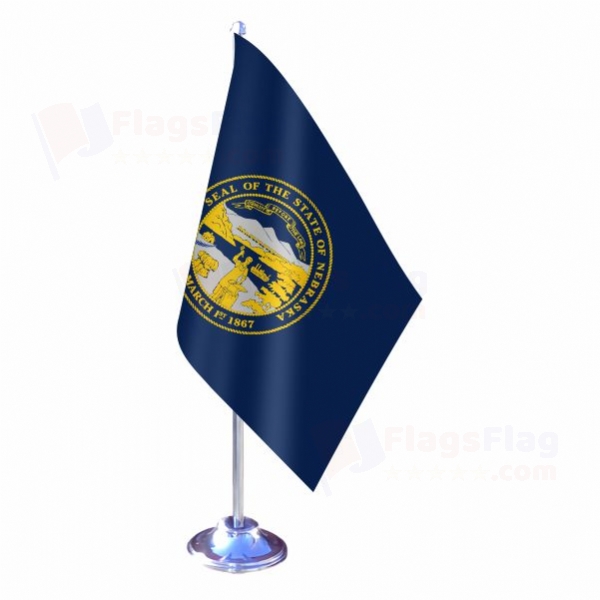 Nebraska Single Table Flag