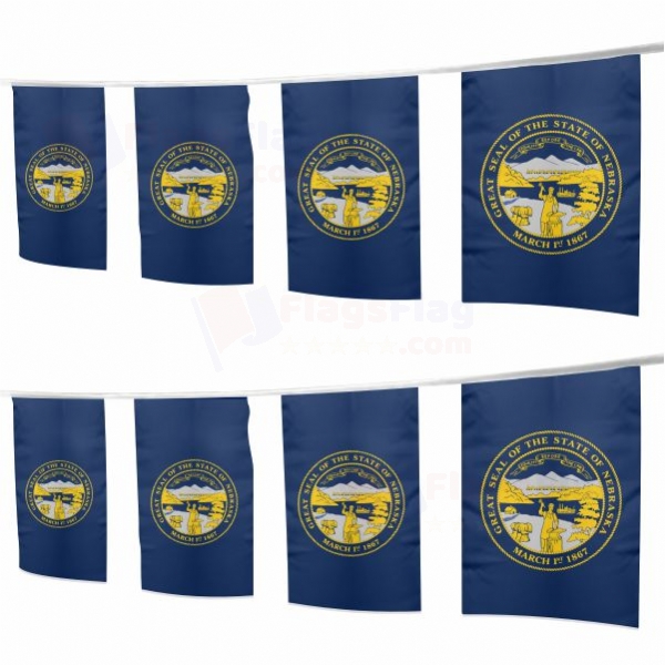 Nebraska Square String Flags