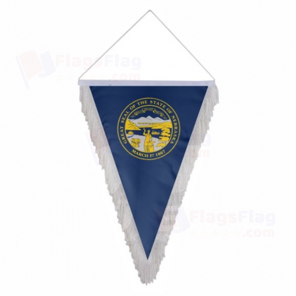 Nebraska Triangle Fringed Streamers
