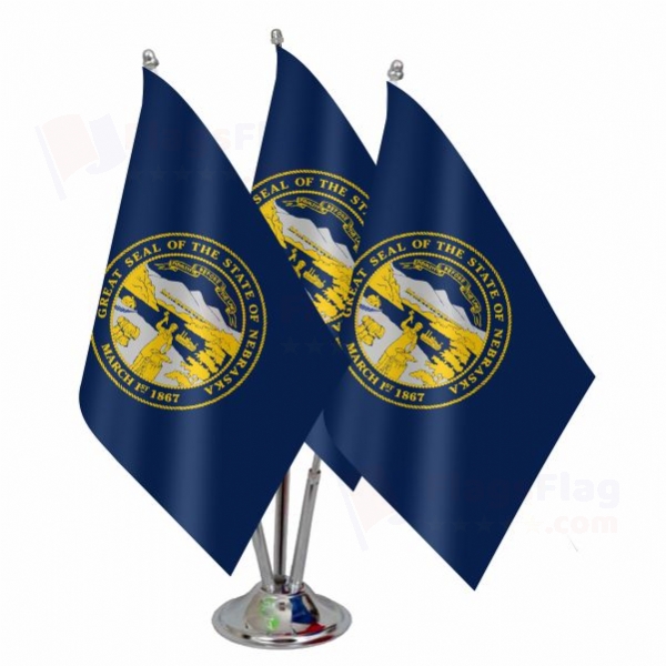 Nebraska Triple Table Flag