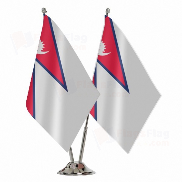Nepal 2 Table Flags
