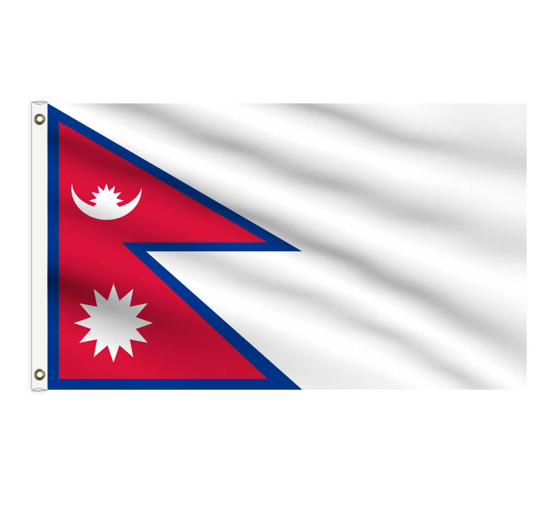 Nepal Horizontal Streamers and Flags