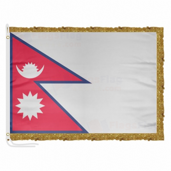 Nepal Satin Office Flag