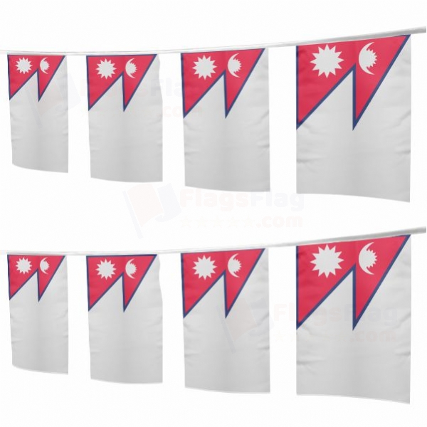 Nepal Square String Flags