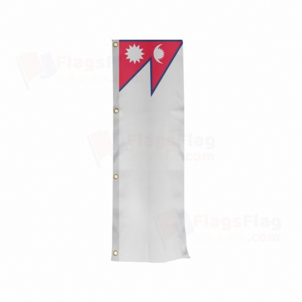 Nepal Vertically Raised Flags