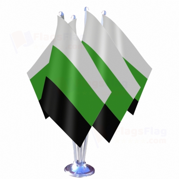 Neutrois Quadruple Table Flag