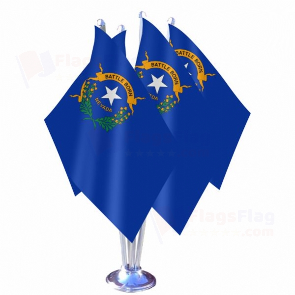 Nevada Quadruple Table Flag
