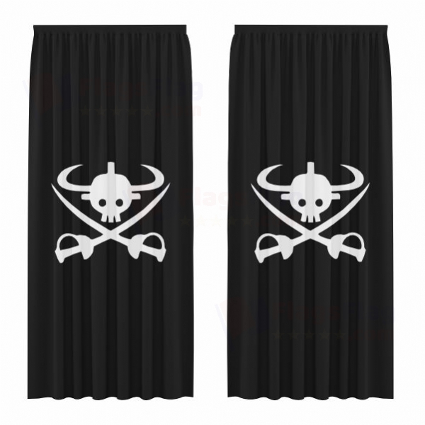New Giant Warrior Pirates Digital Printed Curtains