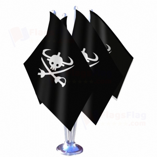 New Giant Warrior Pirates Quadruple Table Flag