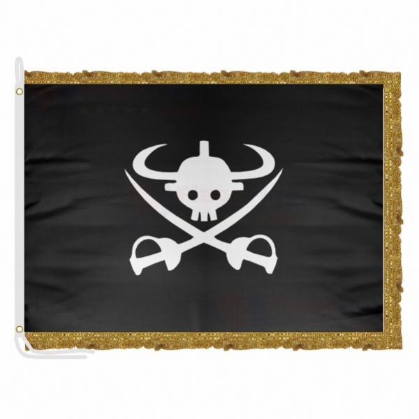 New Giant Warrior Pirates Satin Office Flag