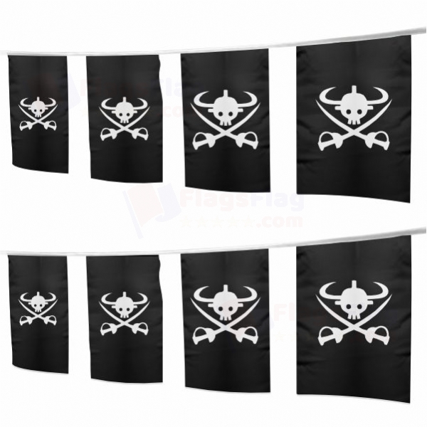 New Giant Warrior Pirates Square String Flags