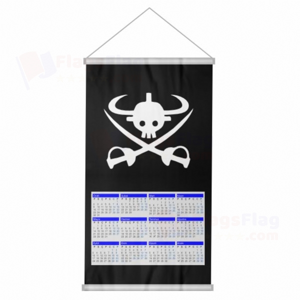 New Giant Warrior Pirates Woven Fabric Digital Printing Calendar