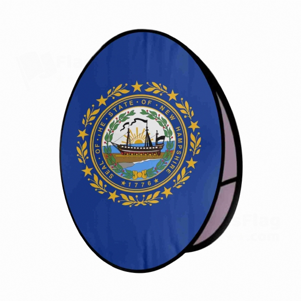 New Hampshire Round Cloth Banner Display Stands
