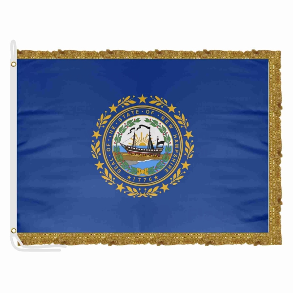 New Hampshire Satin Office Flag