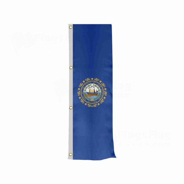 New Hampshire Vertically Raised Flags