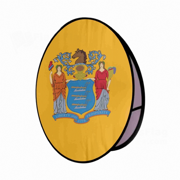 New Jersey Round Cloth Banner Display Stands