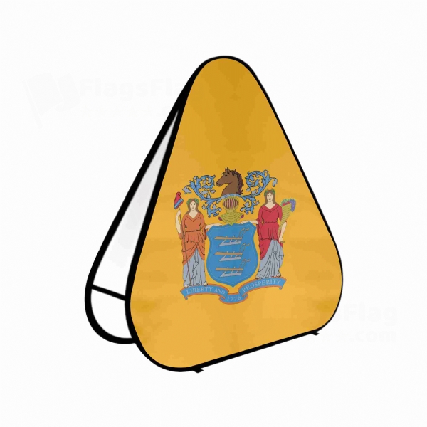 New Jersey Triangle Fabric Banner Display Stands
