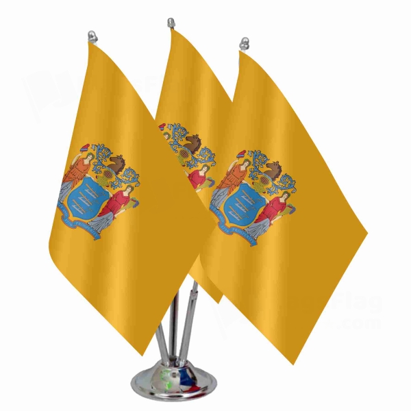 New Jersey Triple Table Flag