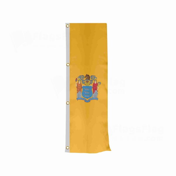 New Jersey Vertically Raised Flags