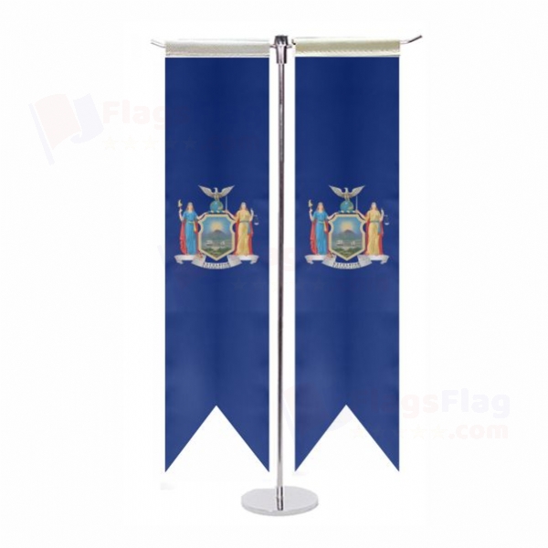 New York T Table Flag