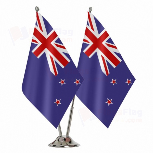 New Zealand 2 Table Flags